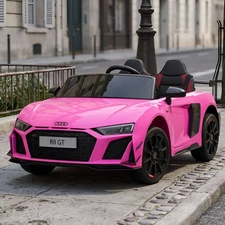 Двухместный электромобиль M 6310EBLR-8 Audi розовый с двумя моторами